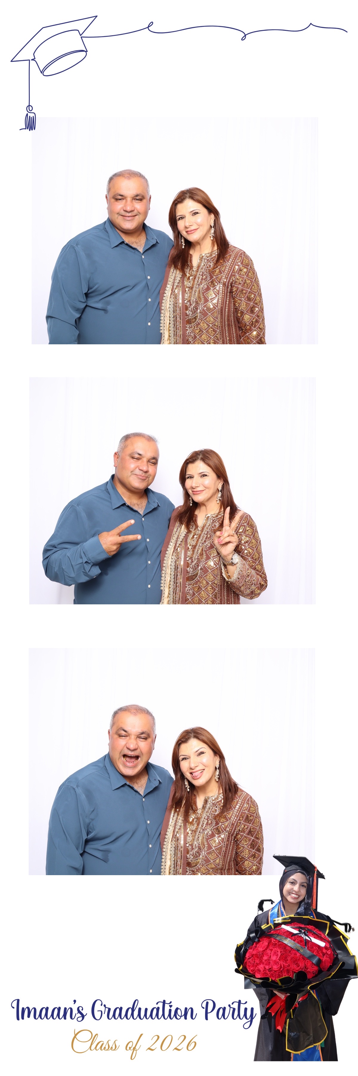 Graduation party guests at the Luxe Photo Booth