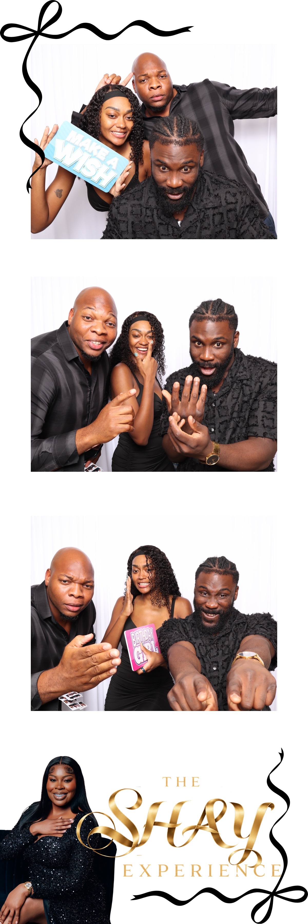 Guests posing at the Luxe Photo Booth