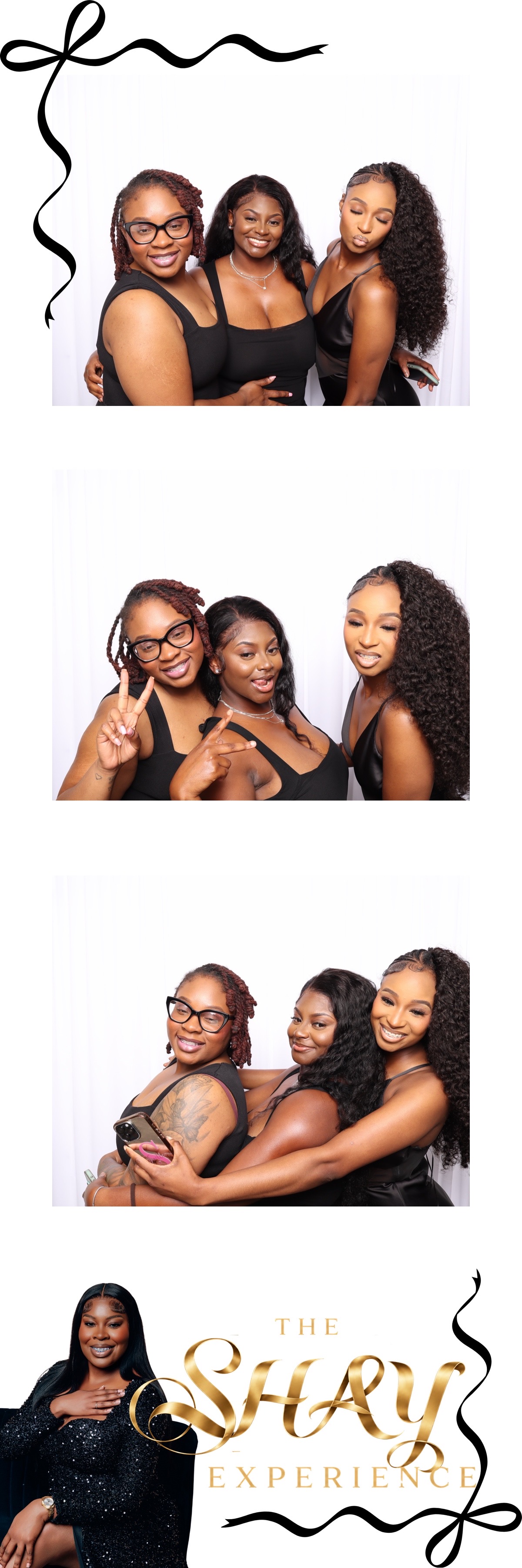 Guests posing together at the Luxe Photo Booth